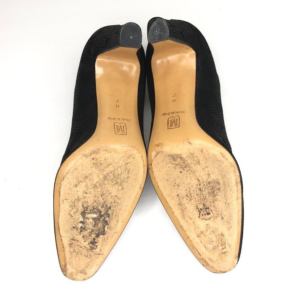 BRUNO MAGLI Black Circle Motif Pumps #939 - Picture 7 of 8